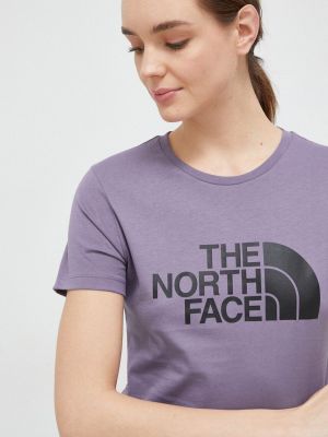 Kötött pamut póló The North Face - lila
