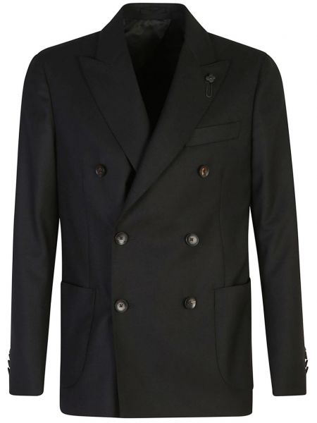 Applikation dobbeltradet blazer Lardini sort