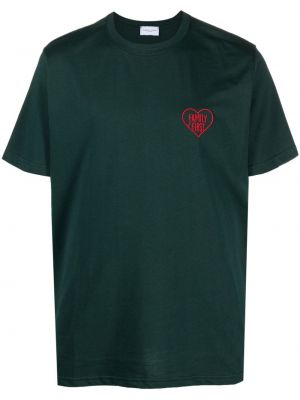 T-shirt ricamato di cotone Family First verde