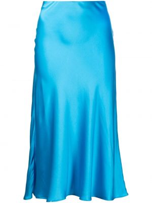 Saténové midi sukně Rejina Pyo modré