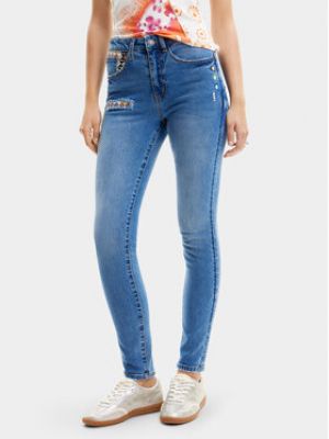 Jeans skinny slim Desigual bleu