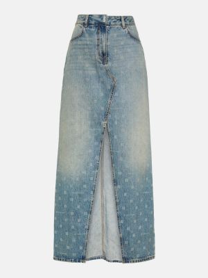High waist jeansrock Givenchy blau