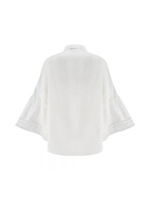 Blusa de lino Ermanno Scervino blanco