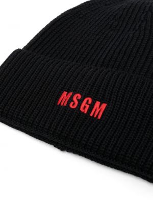 Mütze mit stickerei Msgm schwarz