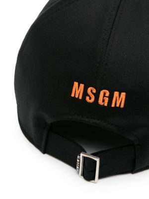 Casquette brodé avec imprimé slogan Msgm