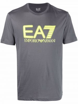 Camiseta con estampado Ea7 Emporio Armani gris