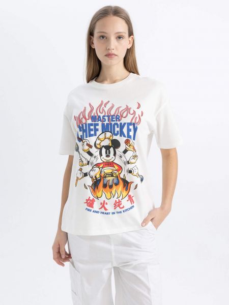 Oversized μπλούζα με σχέδιο με κοντό μανίκι Defacto