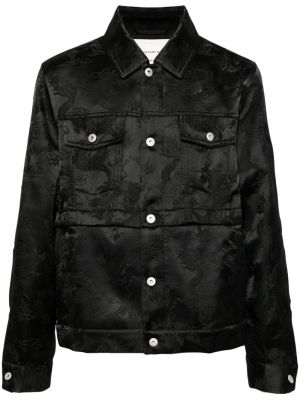 Žakárová džínsová bunda Feng Chen Wang čierna