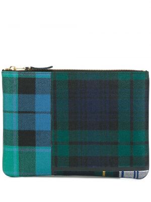 Pisemska torbica s karirastim vzorcem Comme Des Garçons Wallet zelena