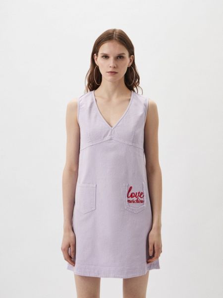 Фиолетовое джинсовое платье Love Moschino