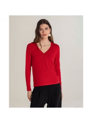 Jersey manga larga de tela jersey Naulover rojo
