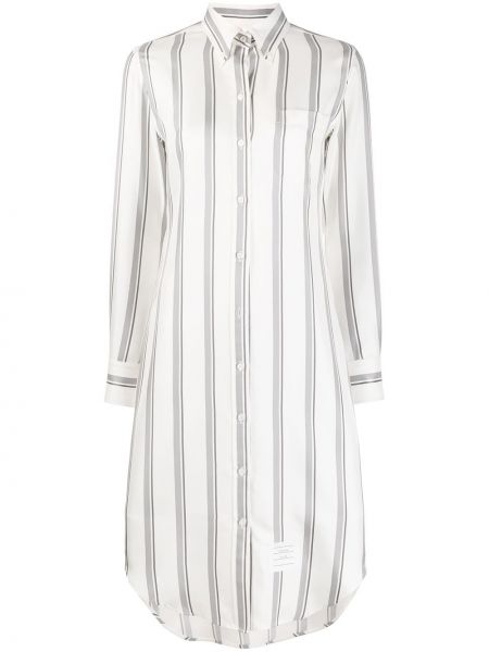 Sukienka w paski Thom Browne biała
