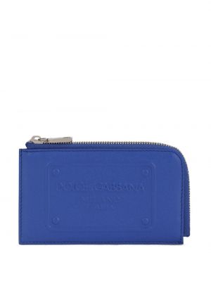 Peňaženka na zips Dolce & Gabbana modrá