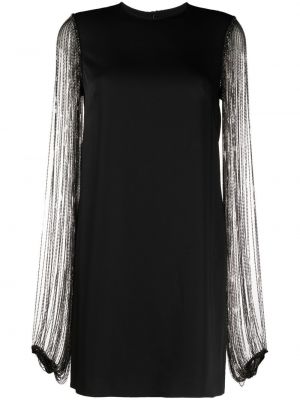 Коктейлна рокля с кристали Costarellos черно