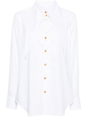 Bílá bavlněná košile se srdcovým vzorem Vivienne Westwood