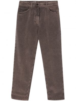 Pantalon droit en velours côtelé Peserico gris