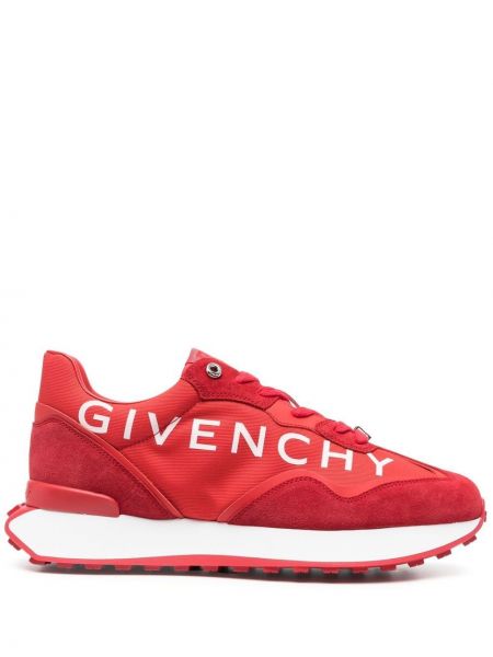 Blonder trykt snøring sneakers Givenchy rød