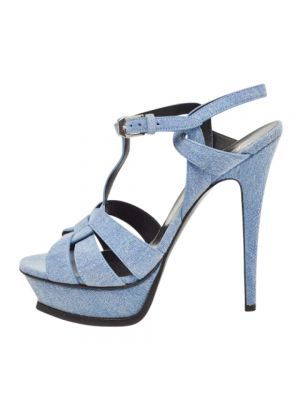 Sandały trekkingowe Yves Saint Laurent Vintage niebieskie