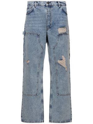 Obnosené džínsy Moschino modrá