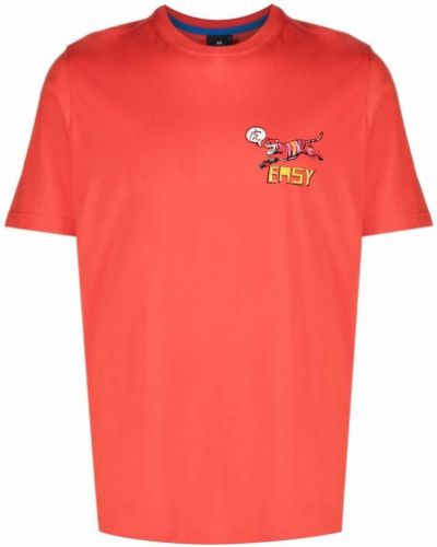 Camiseta con estampado Ps Paul Smith rojo