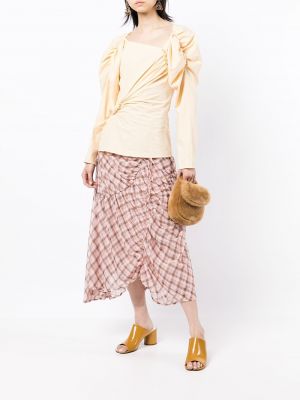 Asymmetrischer bluse aus baumwoll Rejina Pyo gelb