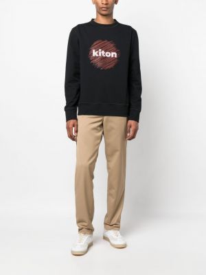 Sweatshirt aus baumwoll mit print Kiton schwarz