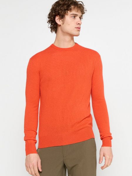 Sweter Authentic Cashmere pomarańczowy