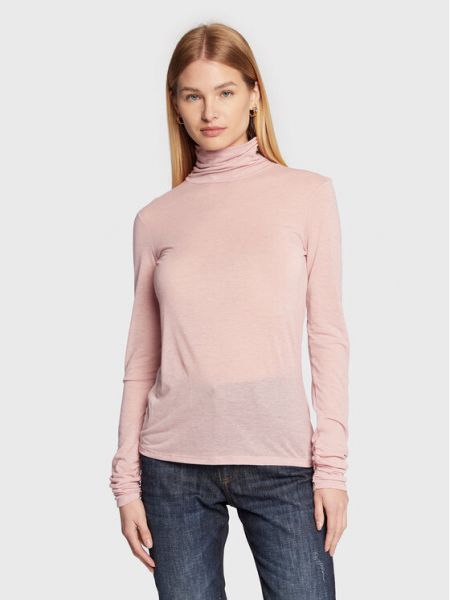 Розовый свитер с высоким воротником Sisley