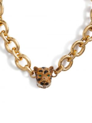 Collar leopardo de cristal Dolce & Gabbana dorado