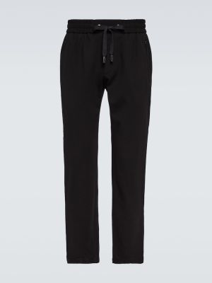 Pantalones de chándal de tela jersey Dolce&gabbana negro