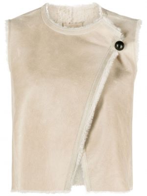 Asymetrická vesta Isabel Marant bílá