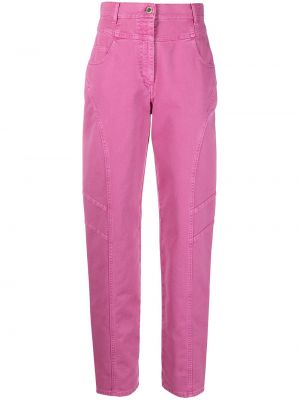Pantalones rectos de cintura alta Alberta Ferretti violeta