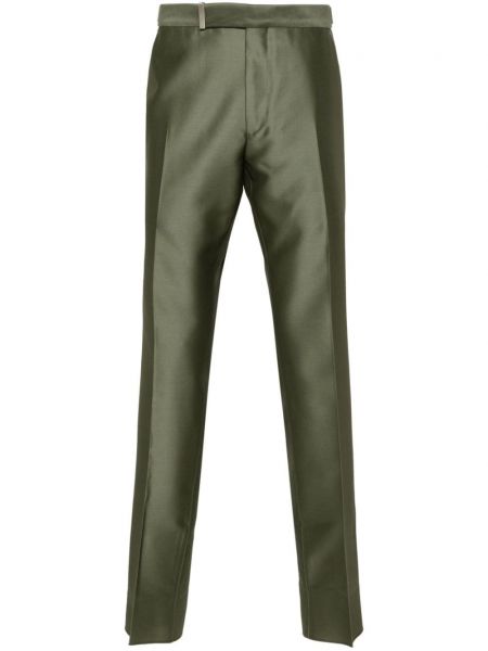 Pantaloni cu pliu presat Tom Ford verde