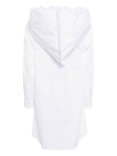 Bavlněná košile s kapucí Comme Des Garçons bílá