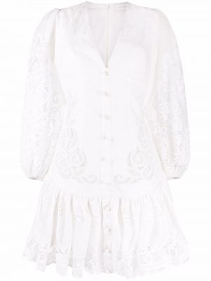 Mini vestido con botones Zimmermann blanco