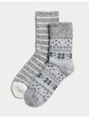Ponožky Marks & Spencer sivá