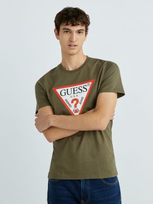 Camiseta manga corta de cuello redondo Guess verde