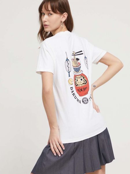 Bavlněné tričko s potiskem Kaotiko bílé