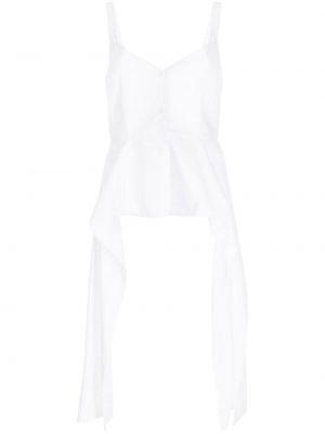 Асиметрична блуза с копчета Del Core бяло
