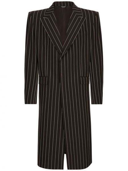 Pruhovaný vlnený kabát Dolce & Gabbana