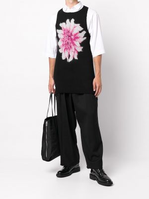 Camiseta sin mangas de flores con estampado Yohji Yamamoto