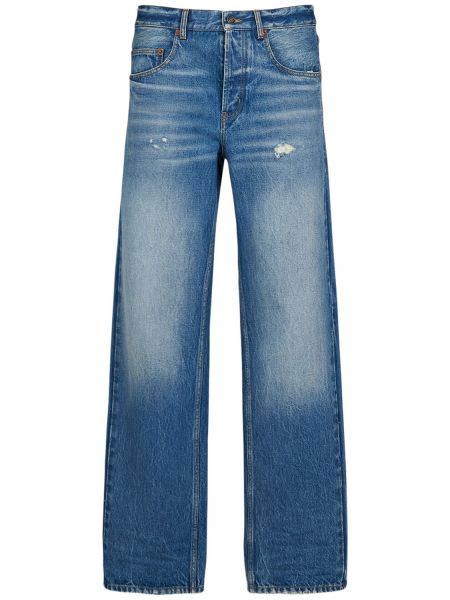 Bomuld baggy jeans Saint Laurent blå