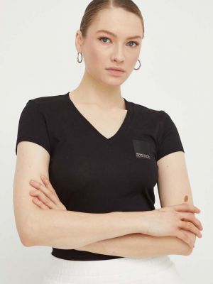 Bavlněné tričko Armani Exchange černé