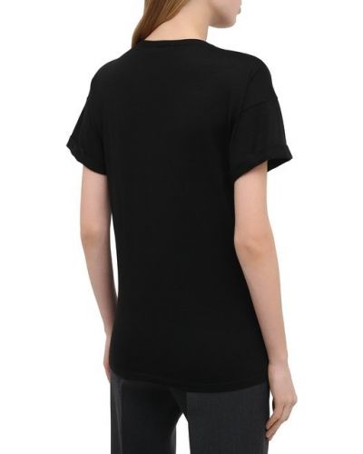 Кашемировая шелковая футболка Tom Ford черная