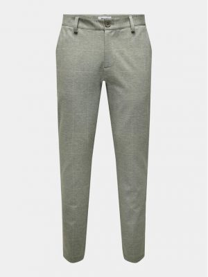 Pantaloni chino slim fit Only & Sons gri