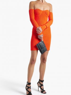 Платье мини Helmut Lang оранжевое