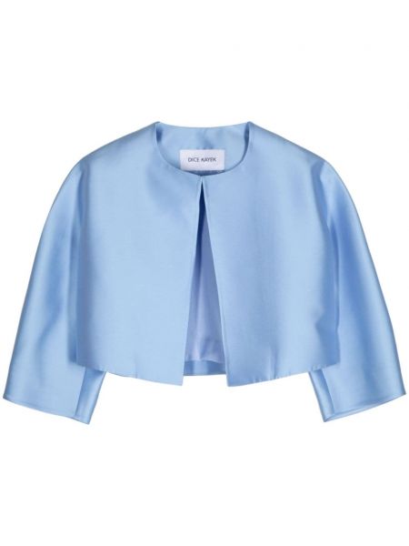 Satin cropped jakke Dice Kayek blå