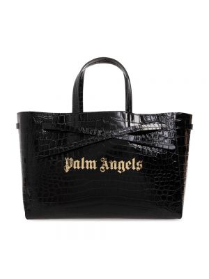 Shopper en cuir Palm Angels noir