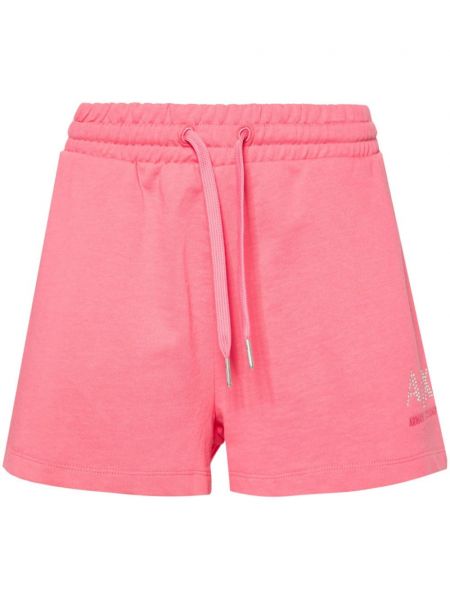 Puuvilla shortsit Armani Exchange pinkki