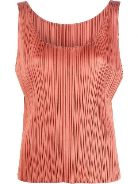 Plisseret tanktop Pleats Please Issey Miyake brun